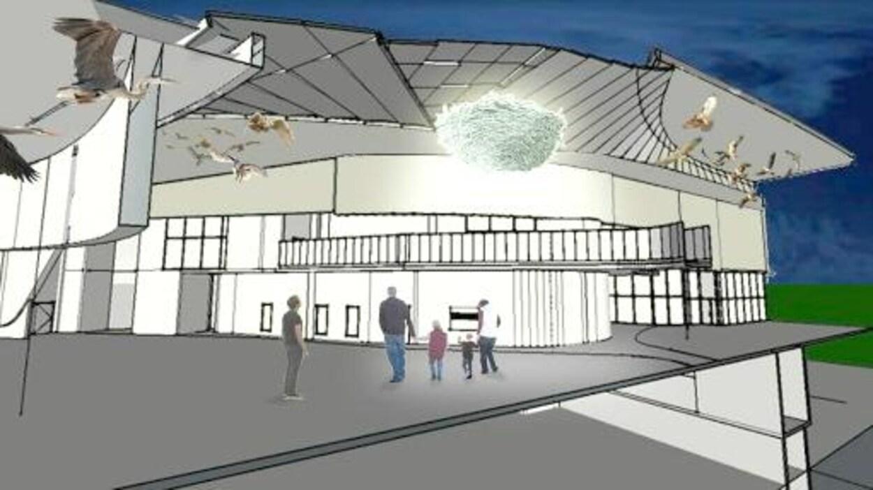 Dessin d'artiste du centre de recréation Seton. Dessin d'artiste du centre de recréation Seton.