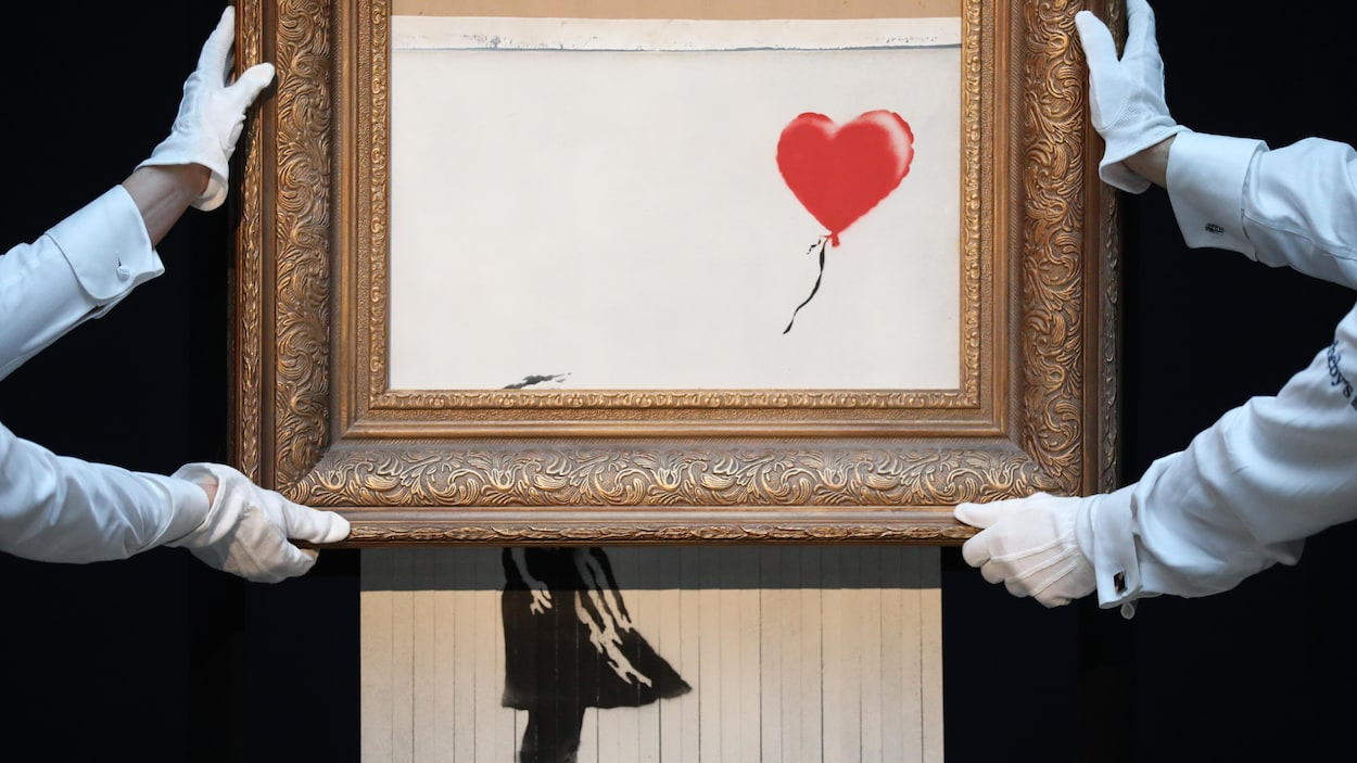 Autodestruction d'une œuvre de Banksy : l'acheteuse possède «son