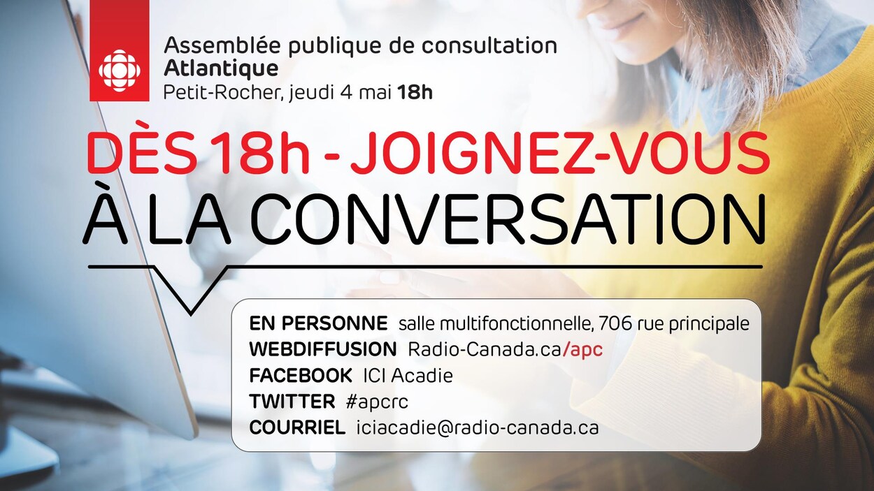 Les gens des provinces Atlantique sont invités à rencontrer la direction de Radio-Canada. Les gens des provinces Atlantique sont invités à rencontrer la direction de Radio-Canada.