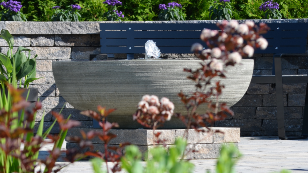 Un coin du jardin thérapeutique à la Maison Aube-Lumière de Sherbrooke.