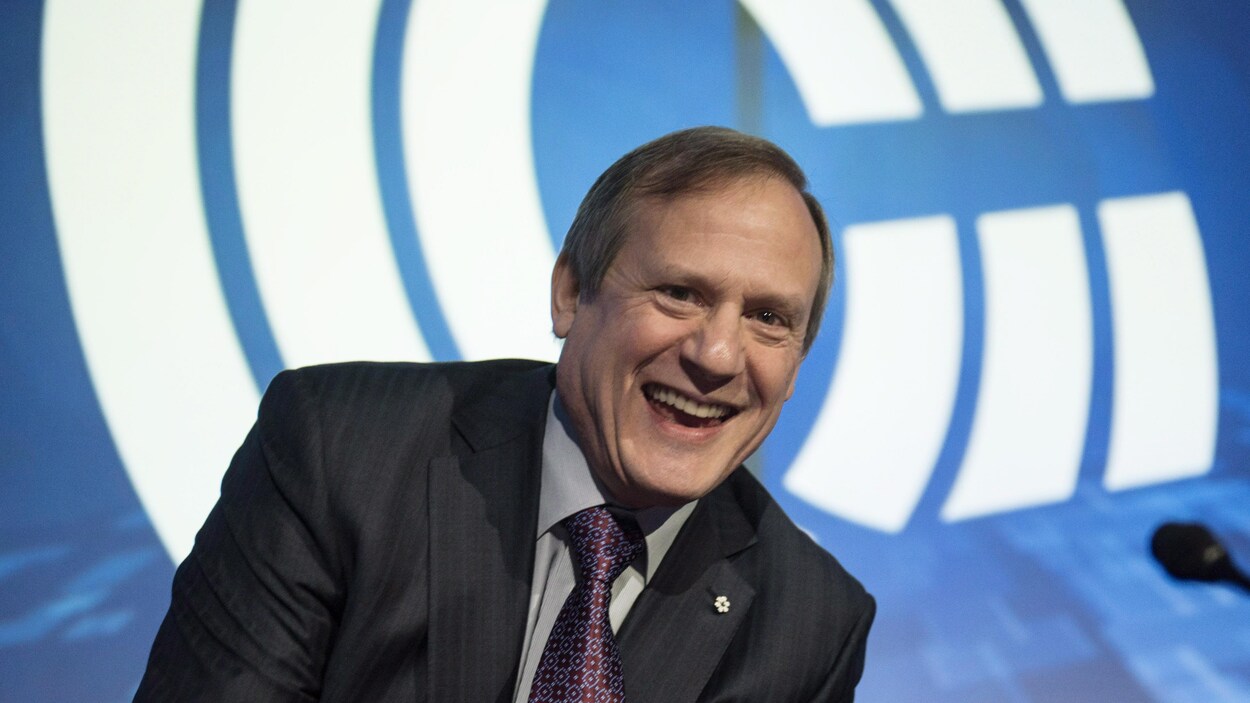 Louis Audet, PDG de Cogeco, lors d'une assemblée annuelle de ses actionnaires