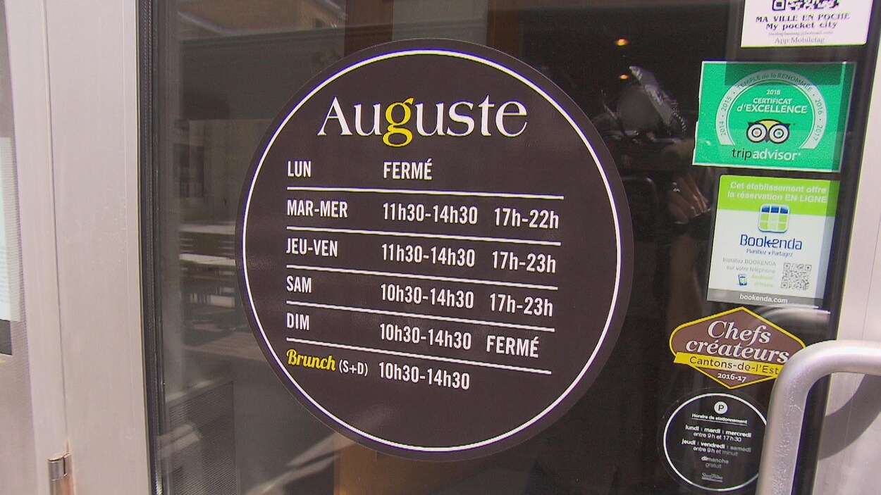 La porte du restaurant Auguste.