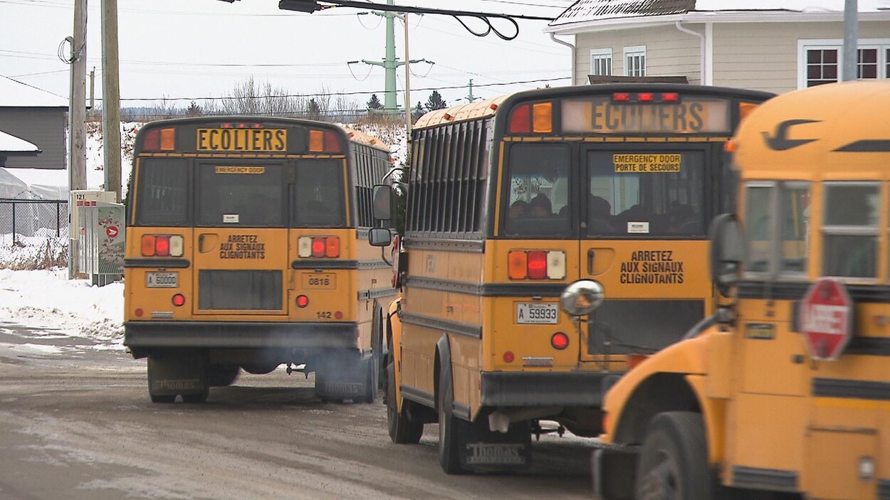 Des autobus scolaires d'Intercar