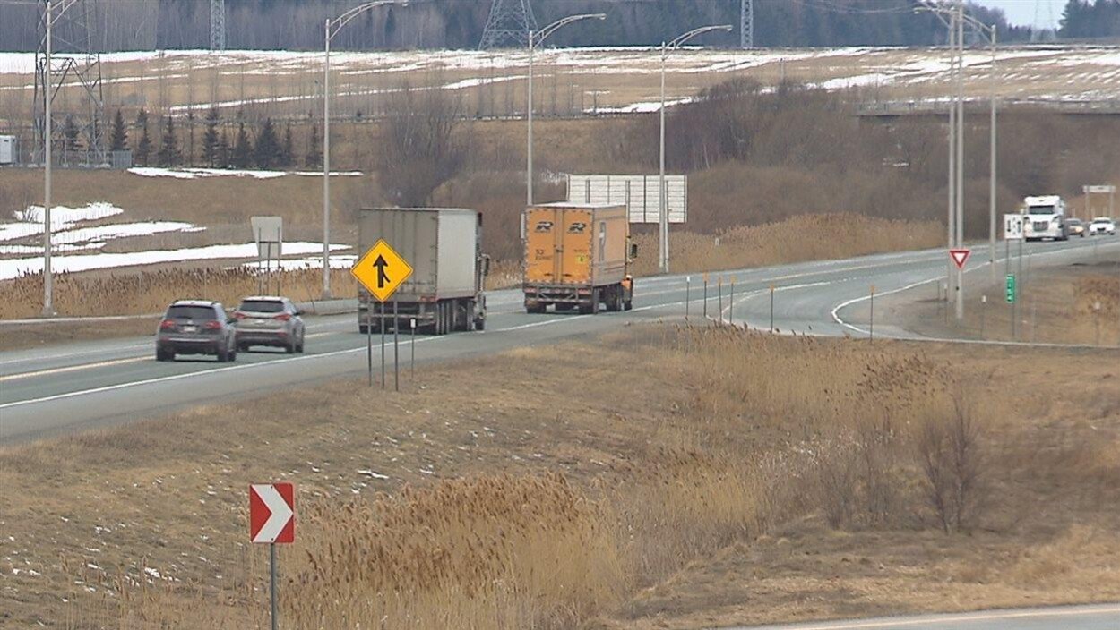 L'autoroute 55 sur la rive-sud, à Bécancour.