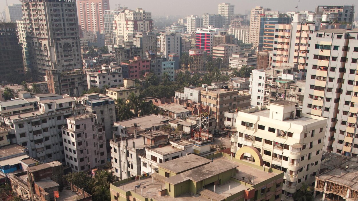 Une vue de la ville de Dacca au Bangladesh
