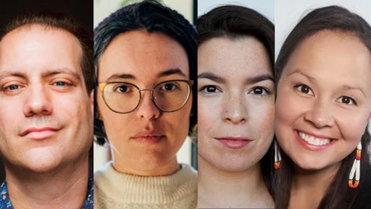 Louis-Karl Picard-Sioui, Marie-Andrée Gill, Natasha Kanapé Fontaine et Mélanie Napartuk.