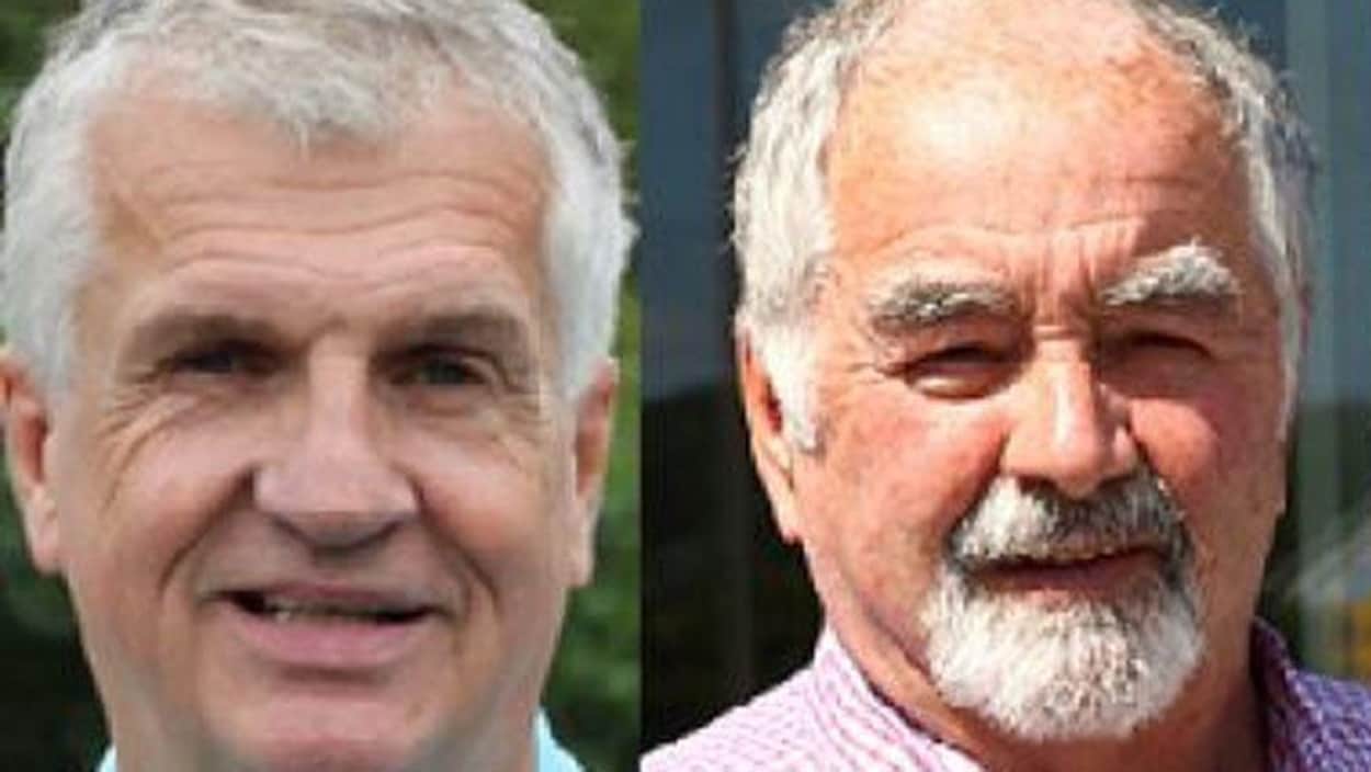 Photos duconservateur Barry Ogden et de son adversaire libéral Gerry Lowe.