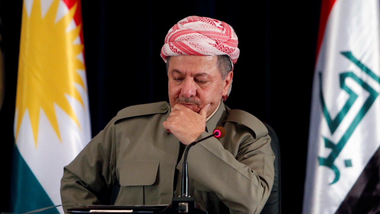 Le président kurde, Massoud Barzani, lors d'une conférence de presse le 24 septembre dernier.