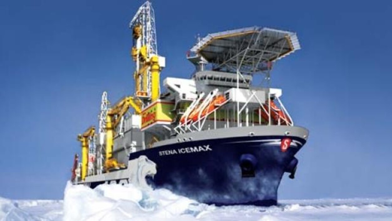 Un navire de prospection pétrolière