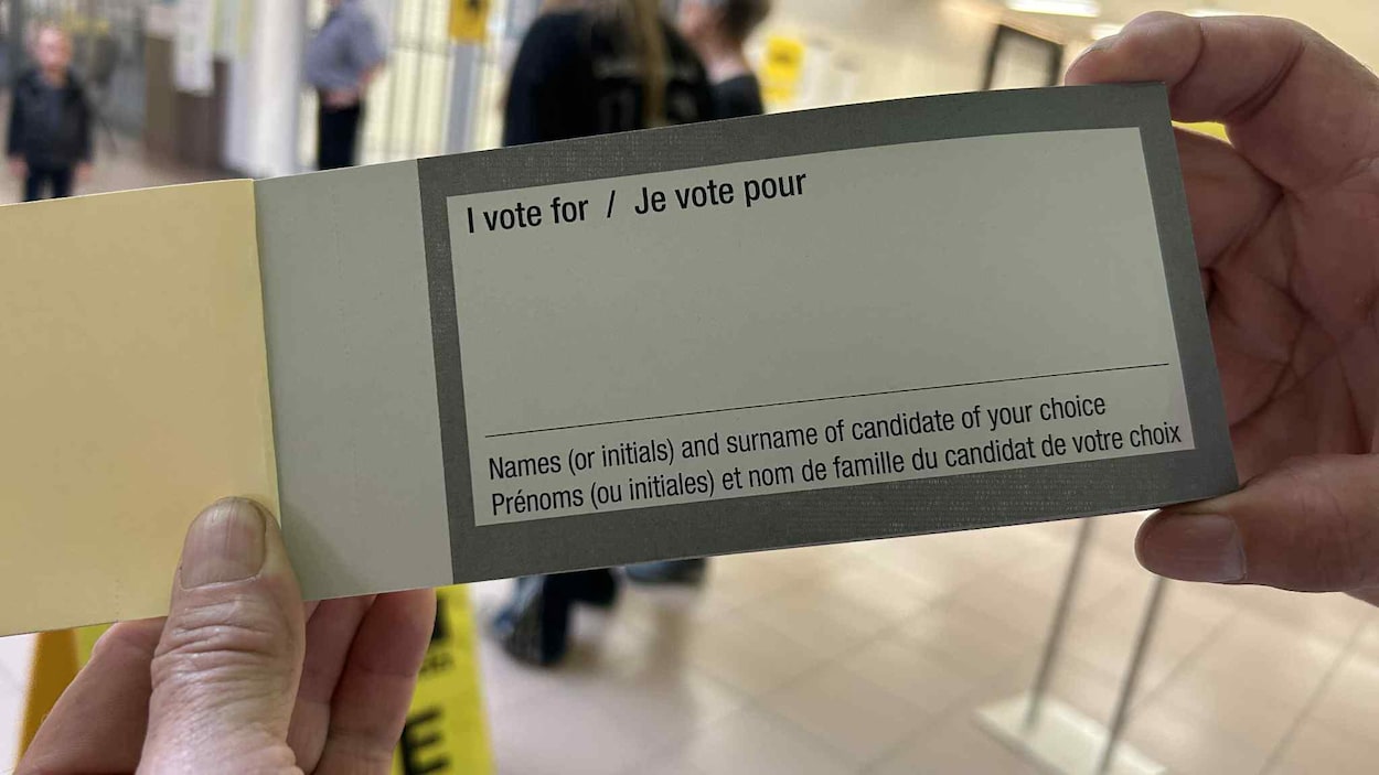 Un bulletin de vote « en blanc » pour l’élection partielle dans Terrebonne