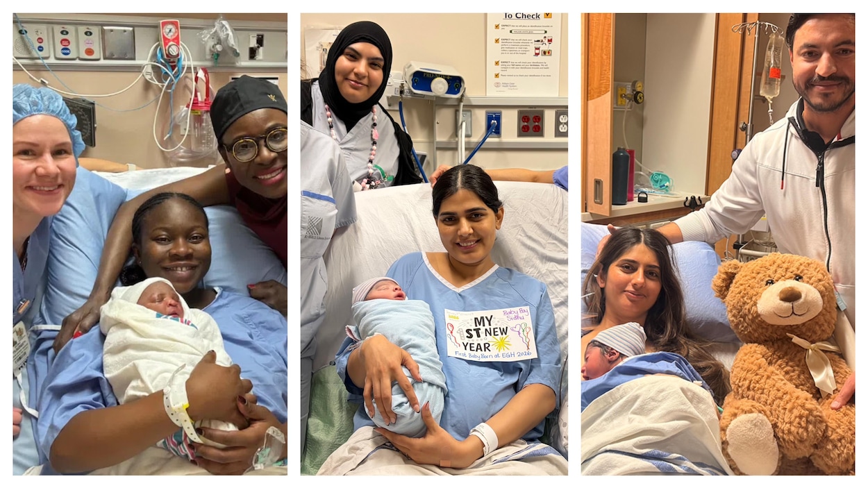 Des maternités du Grand Toronto accueillent les premiers bébés de l’année 2026