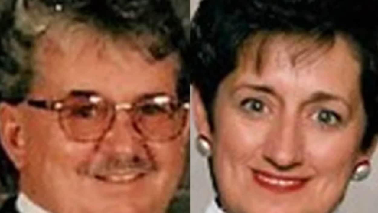 Des photos des deux victimes de meurtre.