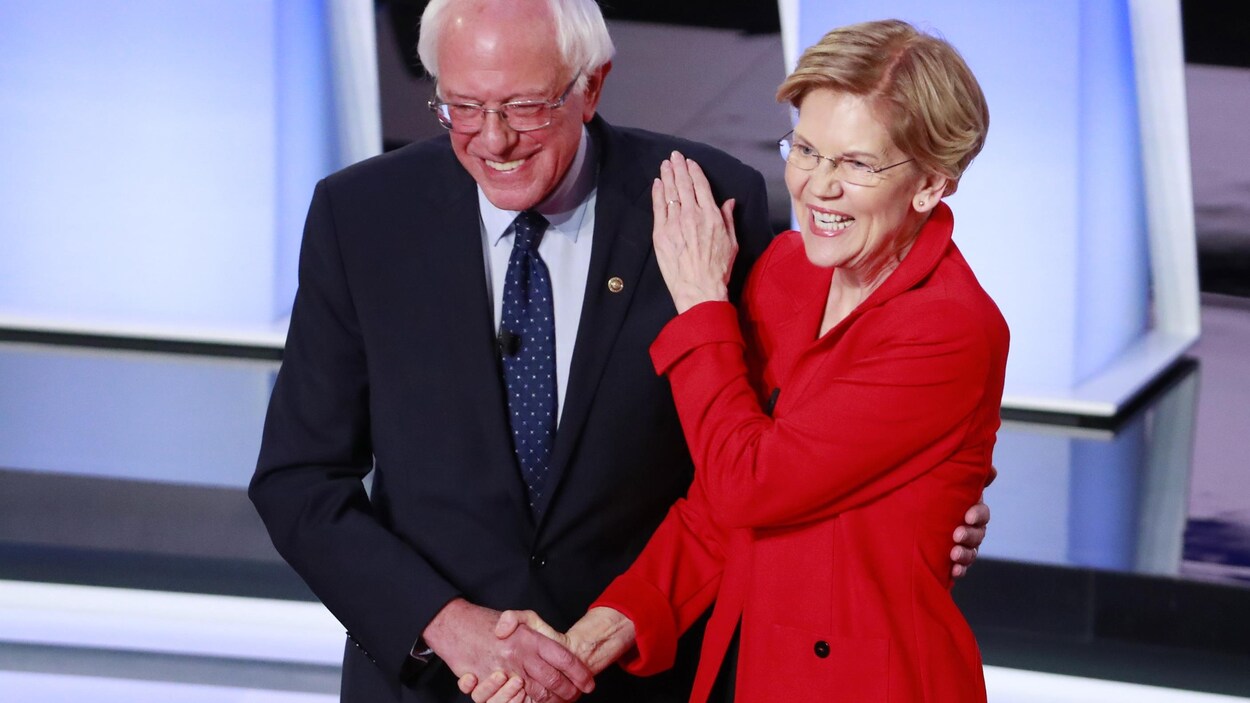Bernie Sanders et Elizabeth Warren vilipendés par les modérés — Primaire démocrate Bernie Sanders et Elizabeth Warren vilipendés par les modérés — Primaire démocrate