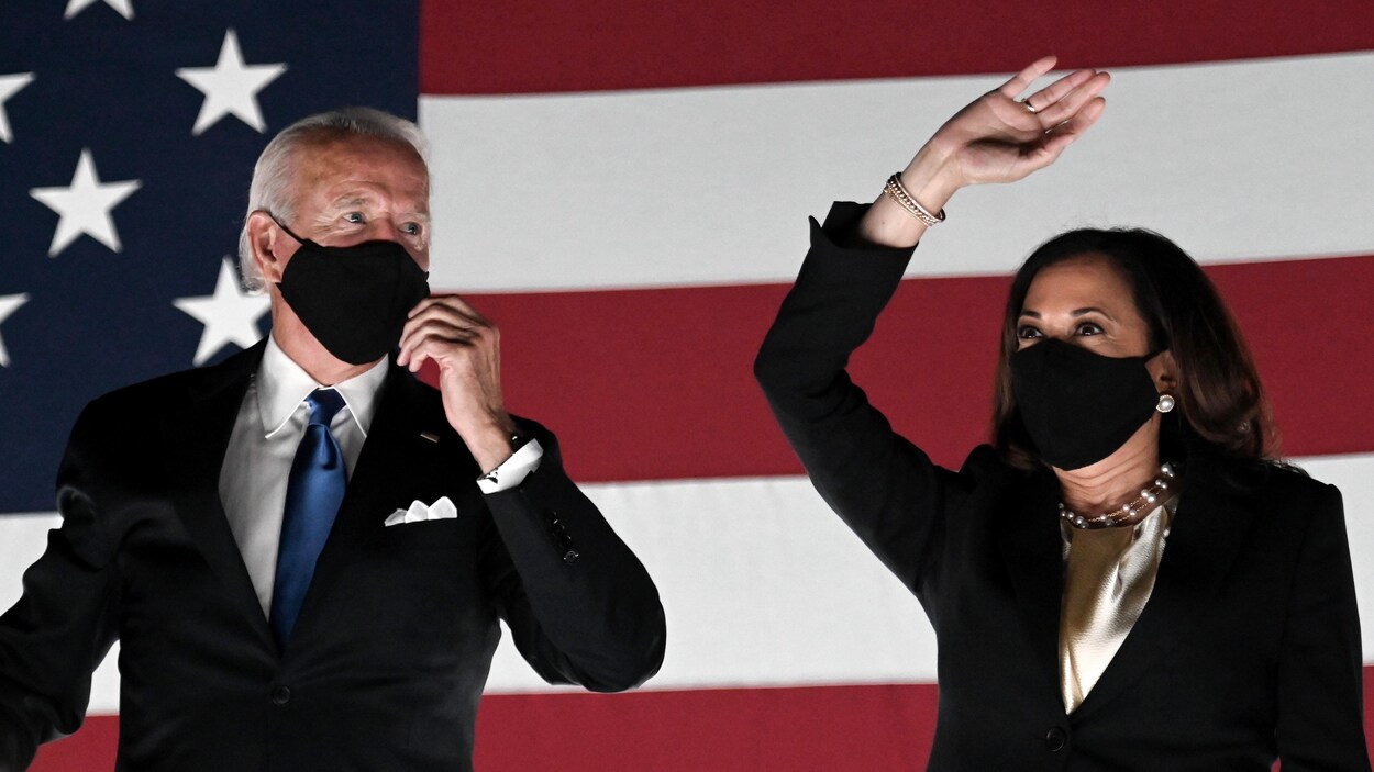 Le candidat démocrate à la présidentielle américaine Joe Biden et sa colistière Kamala Harris.
