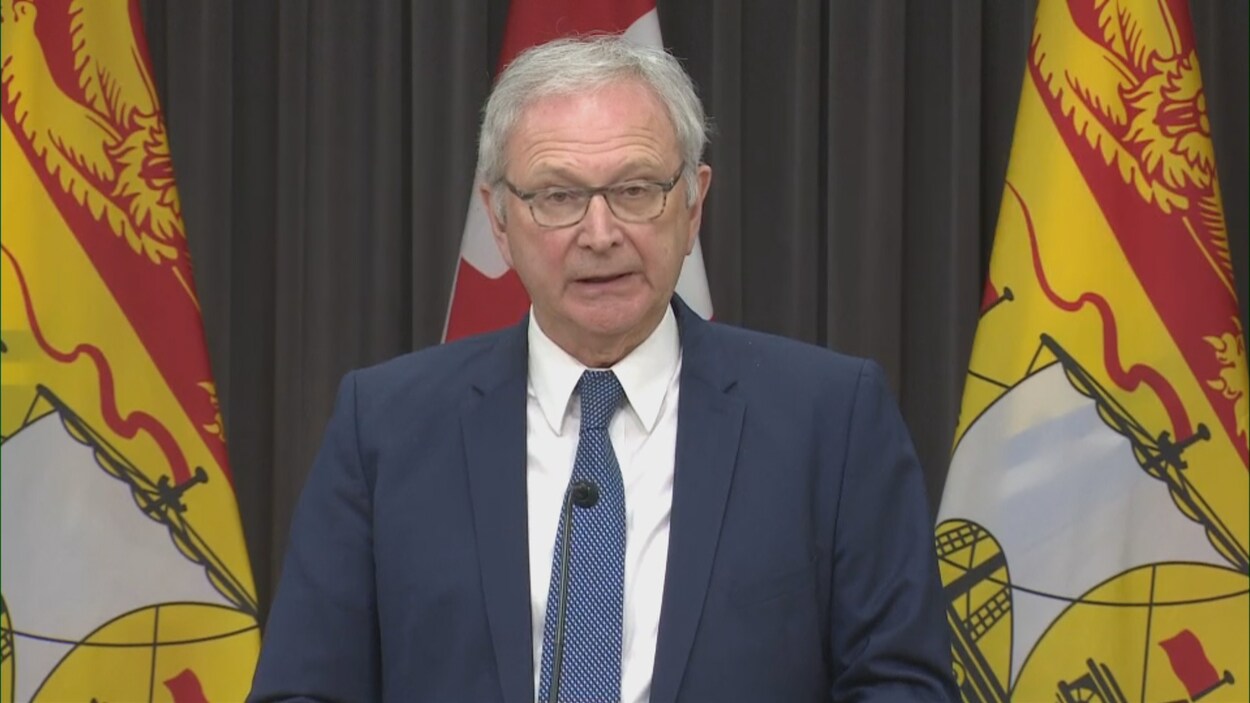 Le premier ministre du Nouveau-Brunswick, Blaine Higgs, le 28 avril 2020 à Fredericton.