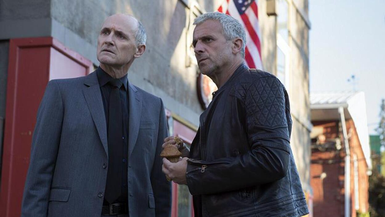 Patrick Huard et Colm Feore dans une scène de « Bon cop bad cop 2 » Patrick Huard et Colm Feore dans une scène de « Bon cop bad cop 2 »