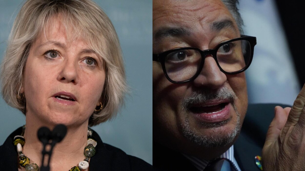 Photos de la médecin hygiéniste en chef de la C.-B., Dre Bonnie Henry et le directeur de la santé publique du Québec, Dr Horacio Arruda.