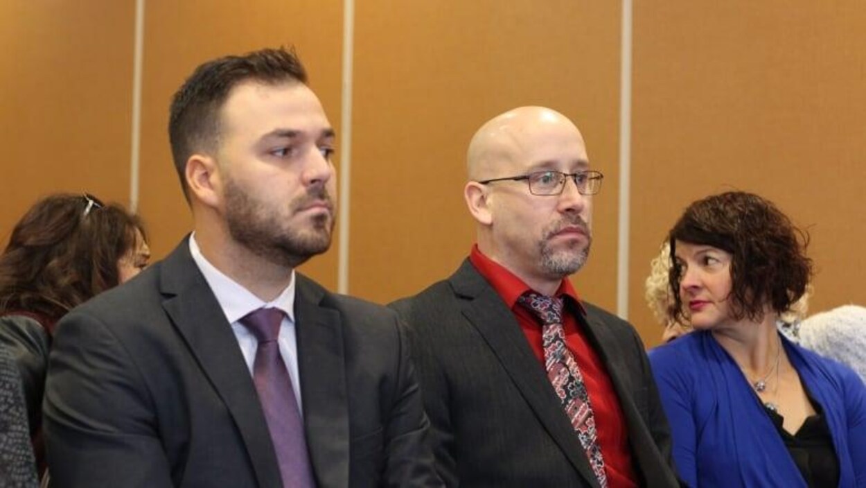 Les policiers Mathieu Boudreau et Patrick Bulger.