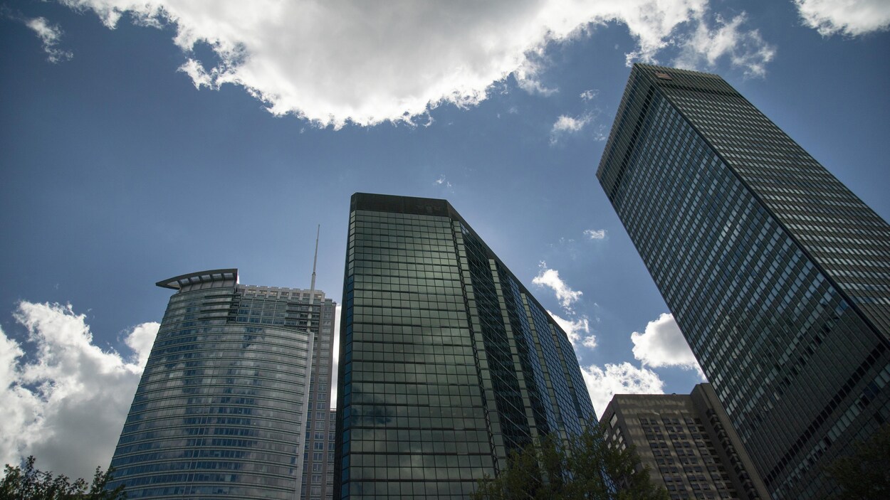 Plusieurs tours de bureaux du centre-ville de Montréal.