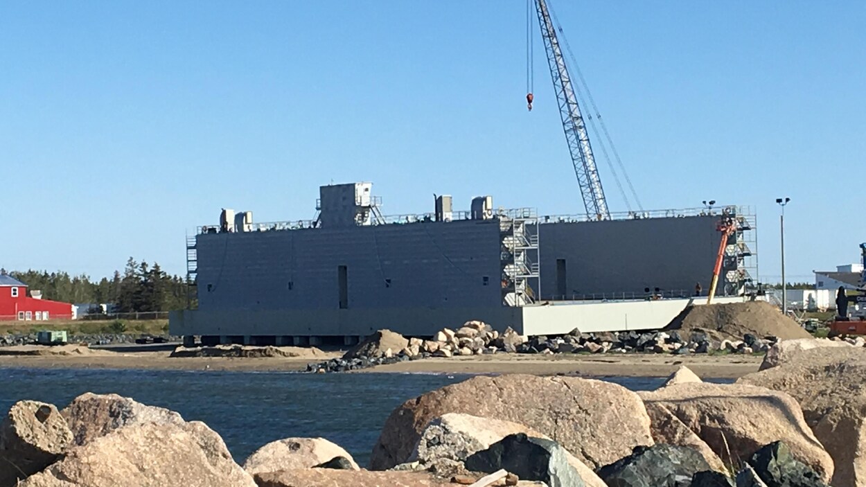 La cale sèche construite à Bas-Caraquet par l'entreprise Groupe Océan