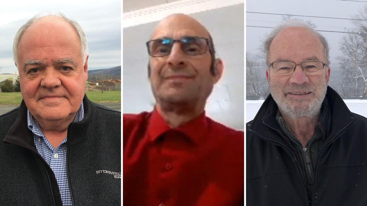 Montage photo des trois candidats à l'élection municipale de Haut- Madawaska.