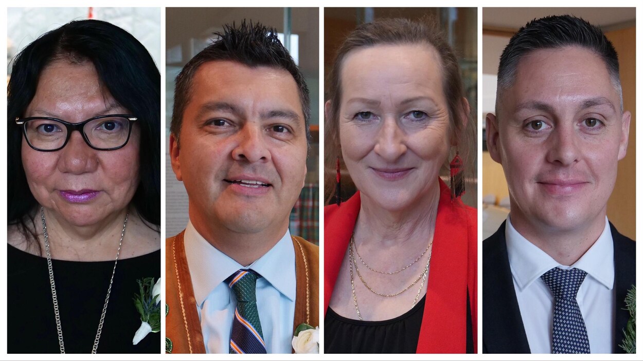 Les quatre candidats.