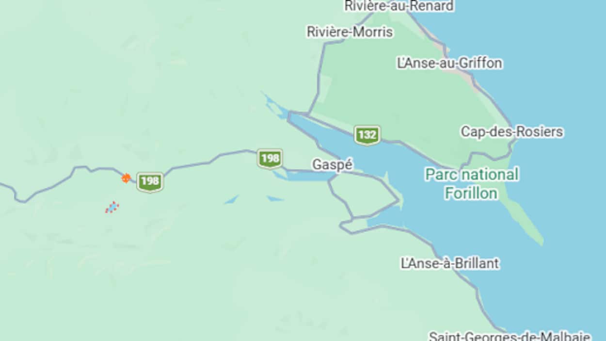Un accident d’autobus entre Murdochville et Gaspé