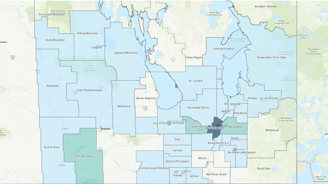 COVID19 le Manitoba publie une carte détaillée des cas par district