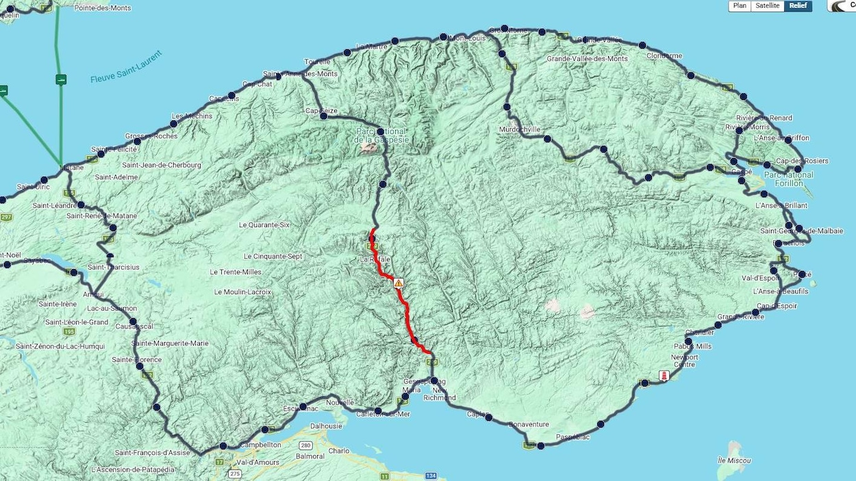 Une inondation force la fermeture de la route 299