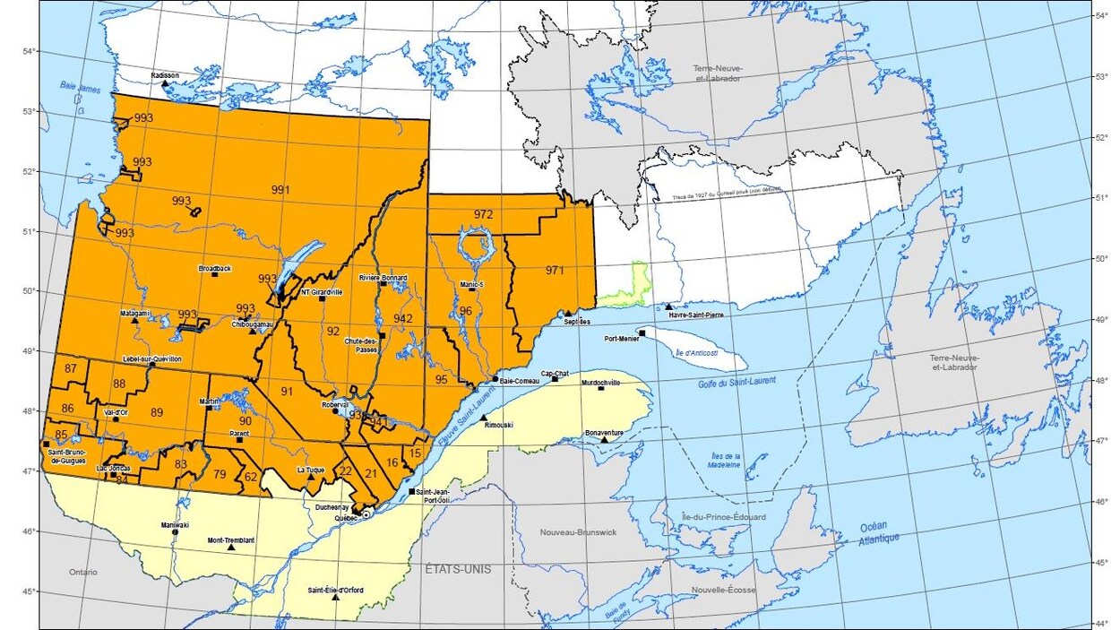 La carte des secteurs visés par l'interdiction de feux à ciel ouvert.