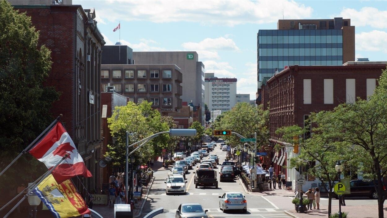 Le centre-ville de Moncton.