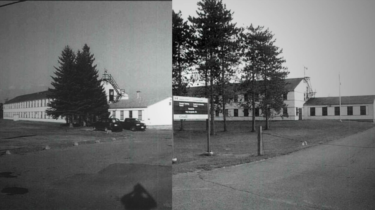 Un motage photo des deux édifices.