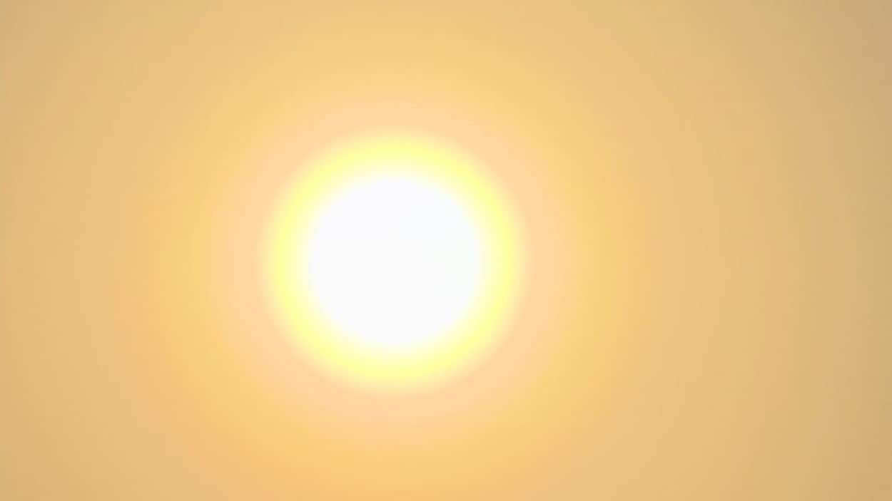 Un soleil dans le ciel.