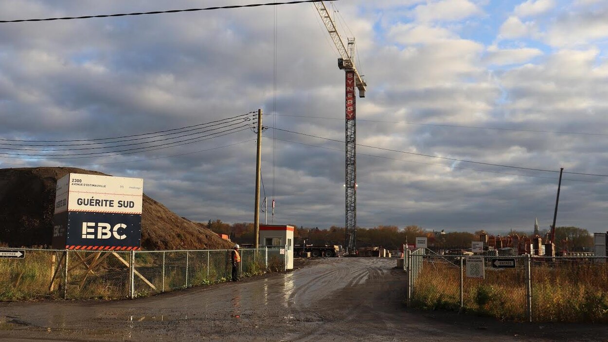 Le chantier de Medicago où s'est produit un accident de travail jeudi matin, dans le secteur D'Estimauville.
