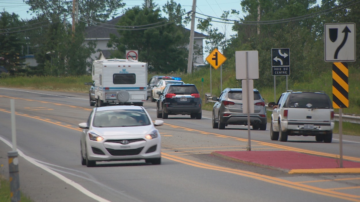 La route 132 est particulièrement achalandée dans le secteur de Notre-Dame-des-Neiges, au Bas-Saint-Laurent.