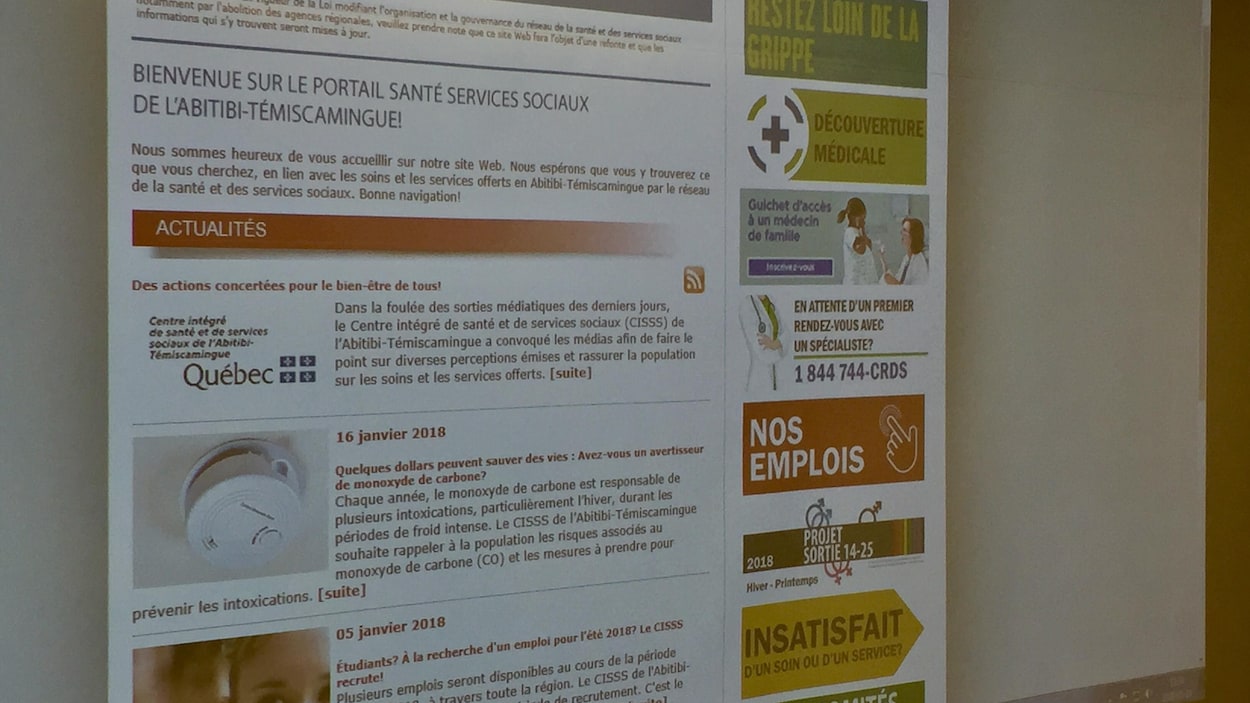 Le site Internet du Centre intégré de santé et de services sociaux de l'Abitibi-Abitibi-Témiscamingue Le site Internet du Centre intégré de santé et de services sociaux de l'Abitibi-Abitibi-Témiscamingue