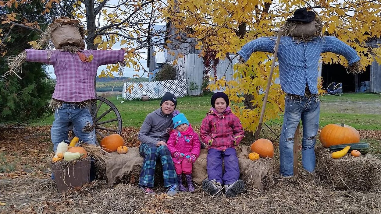 Journée d'auto-cueillette de citrouilles à la Ferme Chez Lyne et Syvlain, de Lorrainville, au Témiscamingue