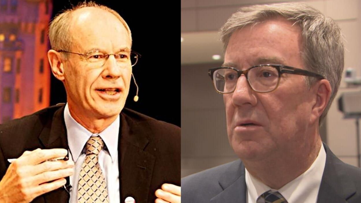 Un montage photo montre les deux hommes politiques.