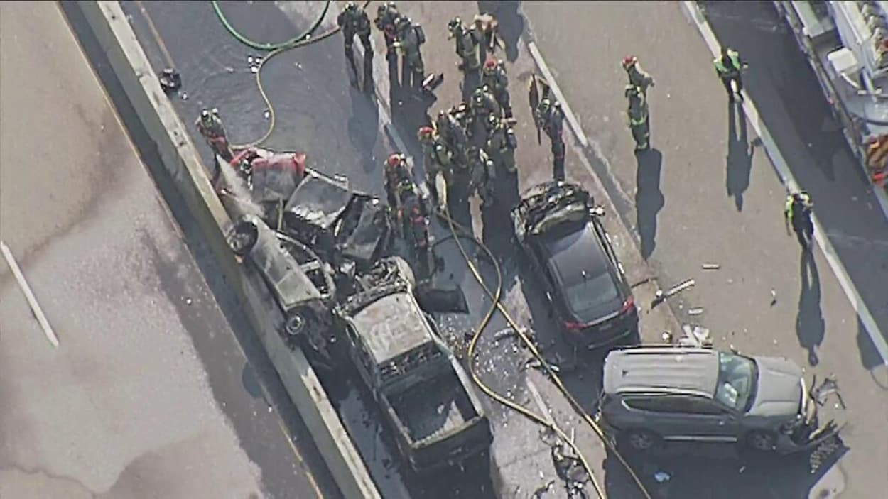 Un mort et cinq blessés dans un accident sur l’autoroute Gardiner