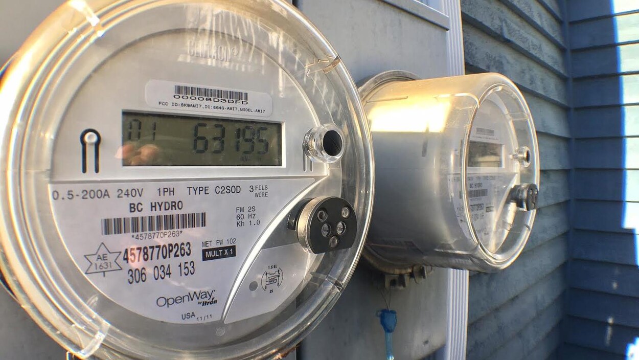 Un compteur électrique de BC Hydro.