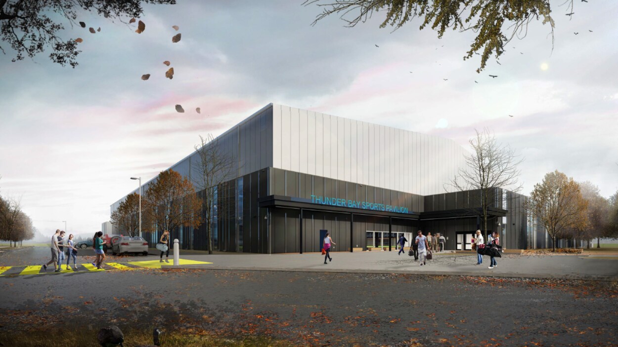 Un bâtiment sportif.