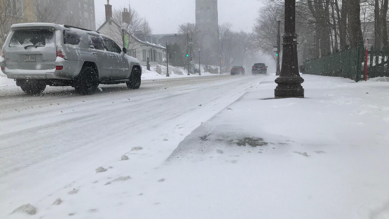 Les conditions routières sont difficiles à Québec...un 8 avril.