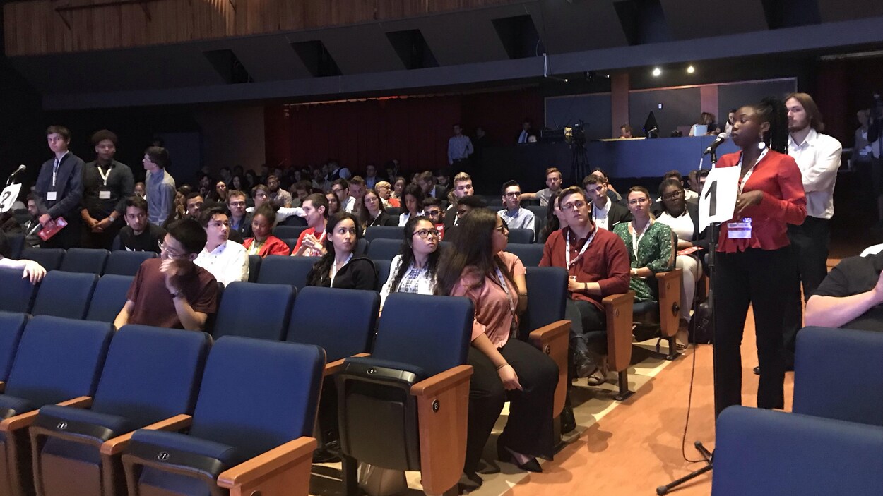 Des jeunes militants libéraux réunis en congrès à Québec.