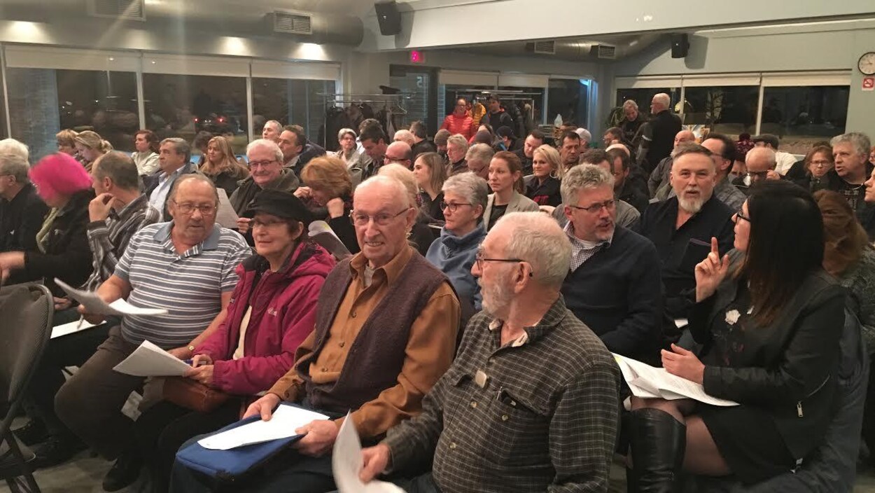 De nombreux citoyens étaient présents au conseil municipal de Stoneham. De nombreux citoyens étaient présents au conseil municipal de Stoneham.