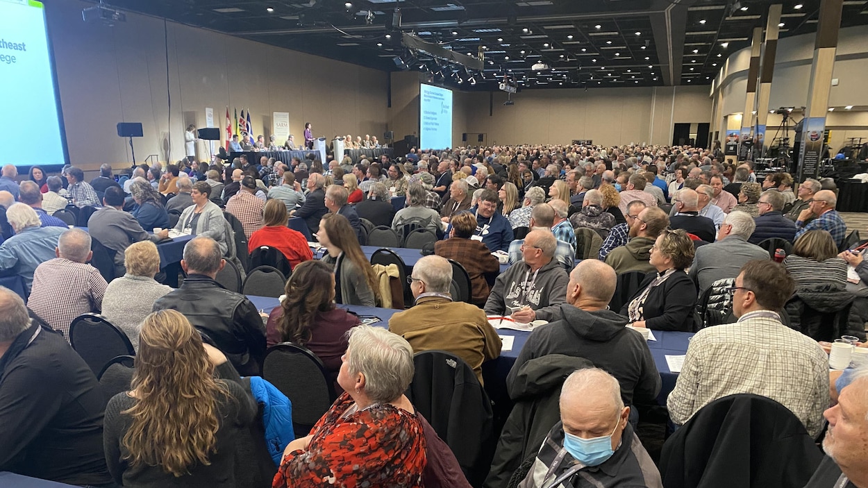 La convention de l'Association des municipalités rurales de la Saskatchewan (SARM) à Saskatoon le 16 novembre 2022.