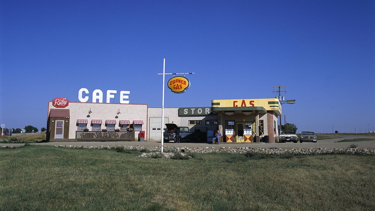 Sation service à Dog River, où la série télé Corner Gas a été tournée.