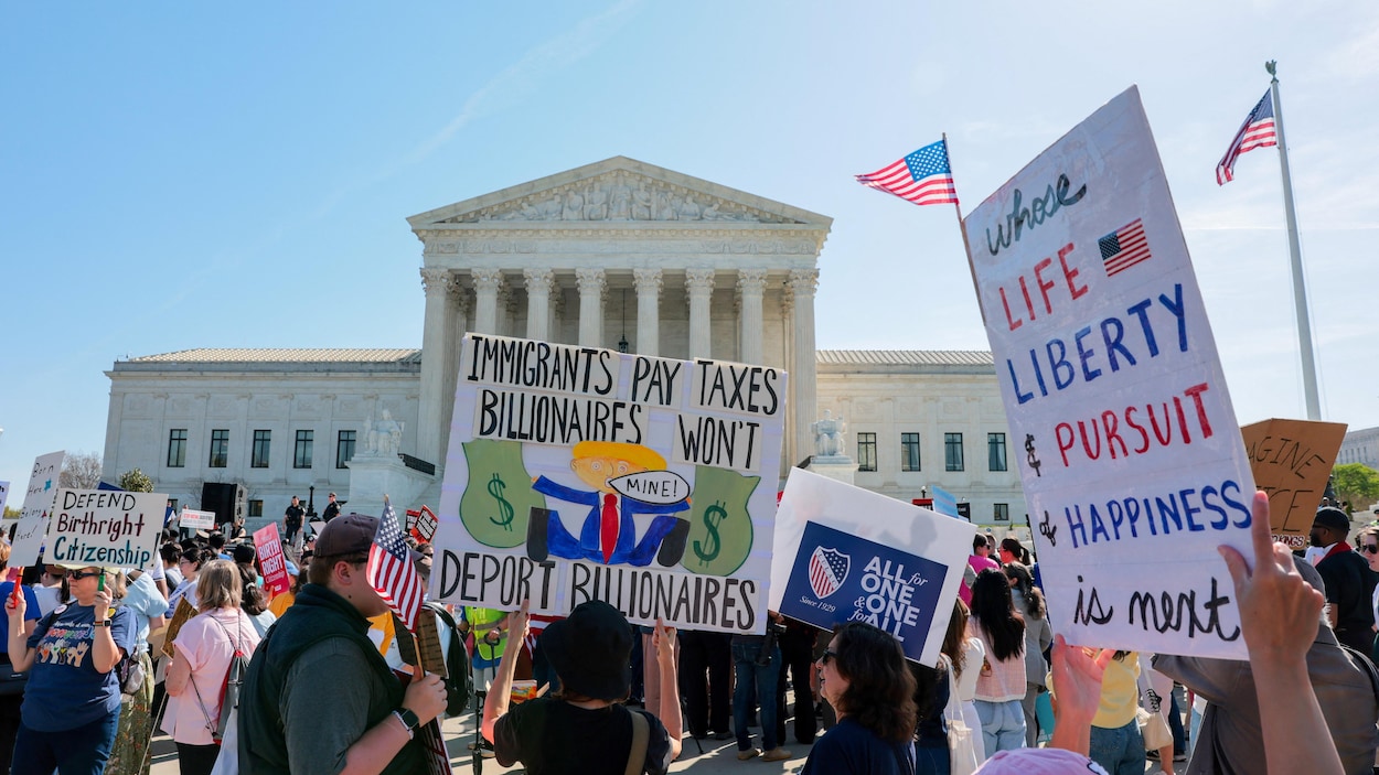 La Cour suprême américaine semble sceptique face au décret de Trump sur le droit du sol