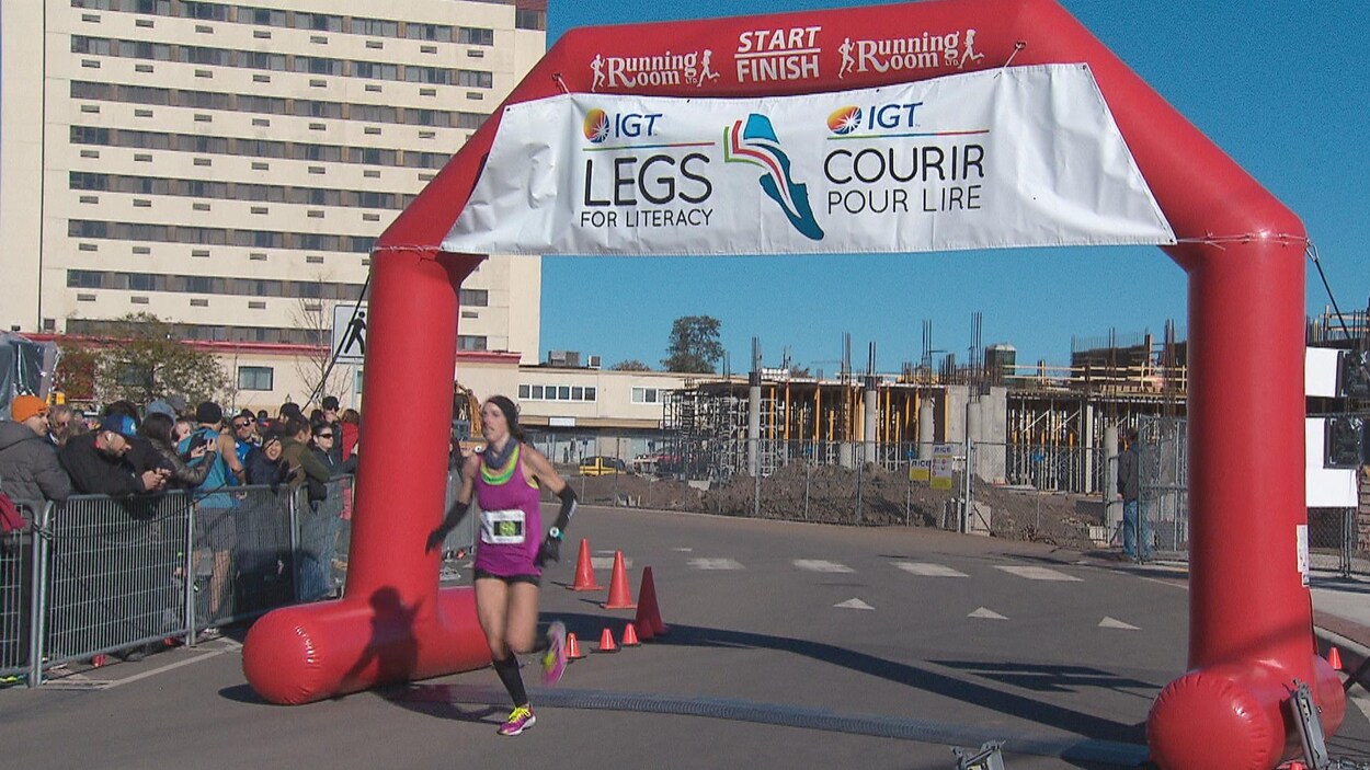 L'événement Courir pour lire à Moncton, au Nouveau-Brunswick, en 2018.