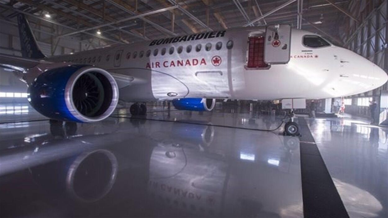Avion de la C Series de Bombardier.