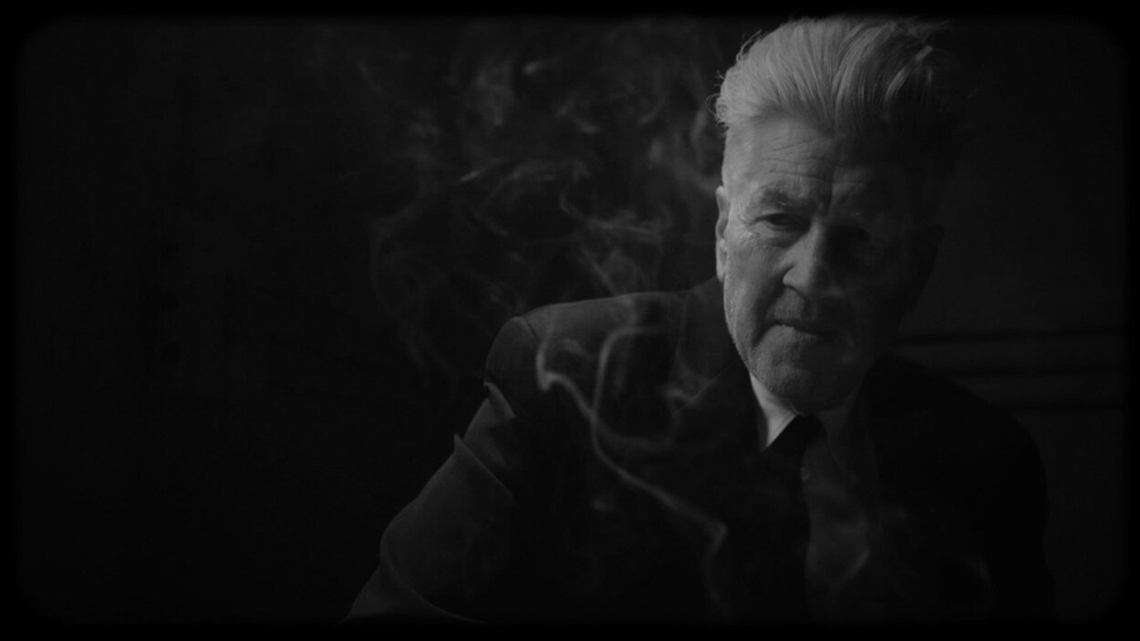 Extrait du film montrant David Lynch en noir et blanc